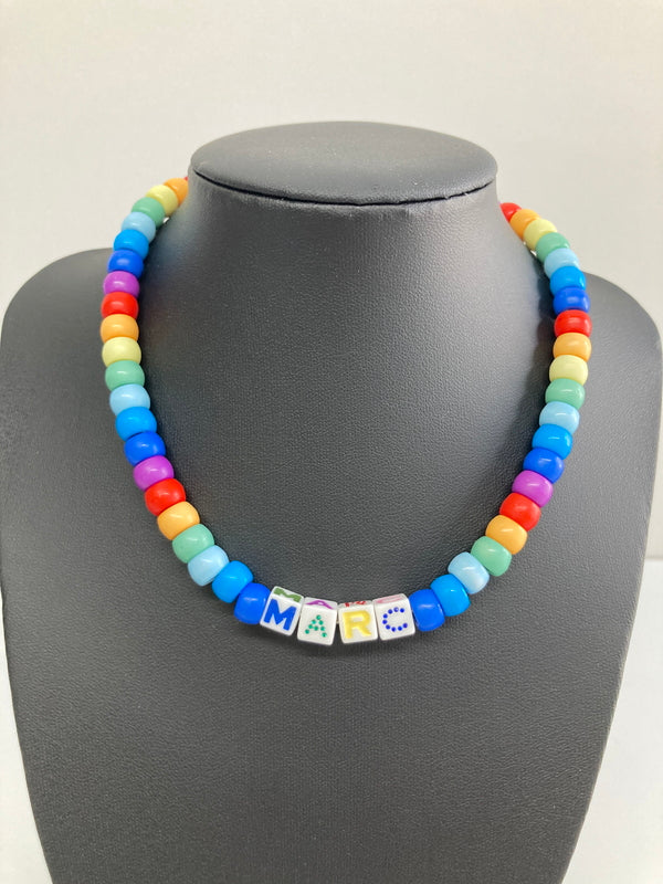 【中古品】【メンズ/レディース】 MARC JACOBS マークジェイコブス THE TOY BLOCKS BEADED NECKLACE M0016630 ザトイブロックスビーズネックレス アクセサリー 192-260917-YS-04-hon カラー：ブルー系 万代Net店
