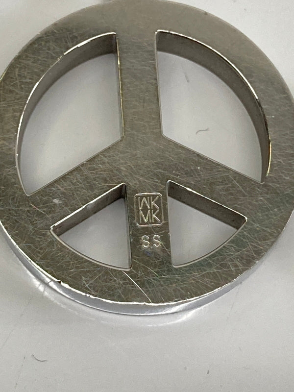 【中古品】【メンズ/レディース】 MICHEL KLEIN ミッシェルクラン PEACE SIGN PENDANT NECKLACE ピースマークペンダントネックレス アクセサリー 193-260917-YS-03-hon カラー：シルバー 万代Net店