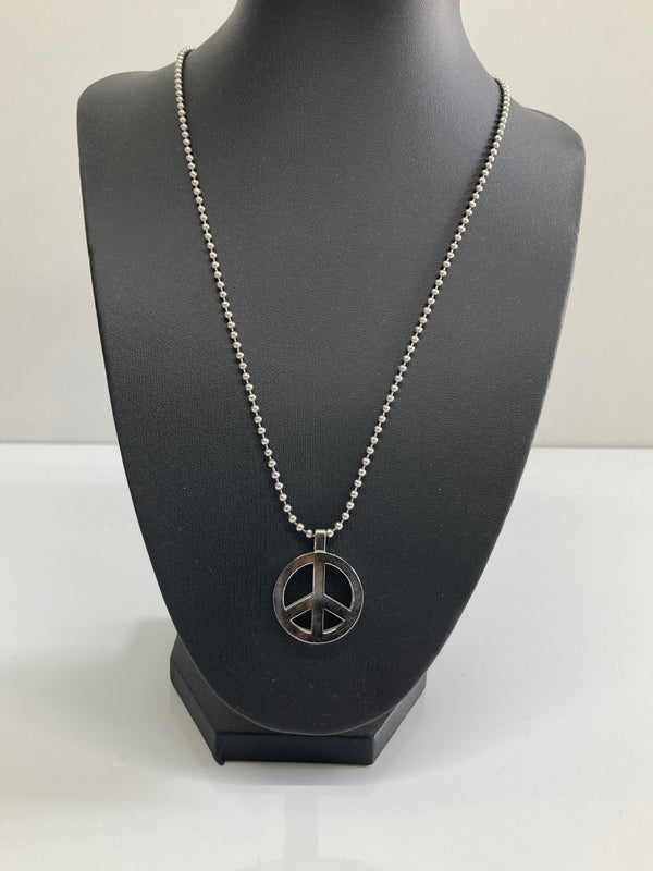 【中古品】【メンズ/レディース】 MICHEL KLEIN ミッシェルクラン PEACE SIGN PENDANT NECKLACE ピースマークペンダントネックレス アクセサリー 193-260917-YS-03-hon カラー：シルバー 万代Net店
