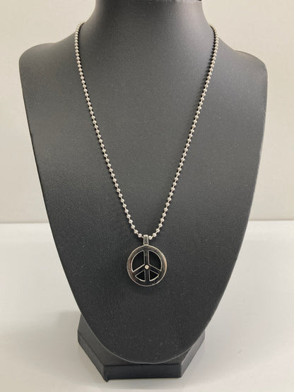 【中古品】【メンズ/レディース】 MICHEL KLEIN ミッシェルクラン PEACE SIGN PENDANT NECKLACE ピースマークペンダントネックレス アクセサリー 193-260917-YS-03-hon カラー：シルバー 万代Net店