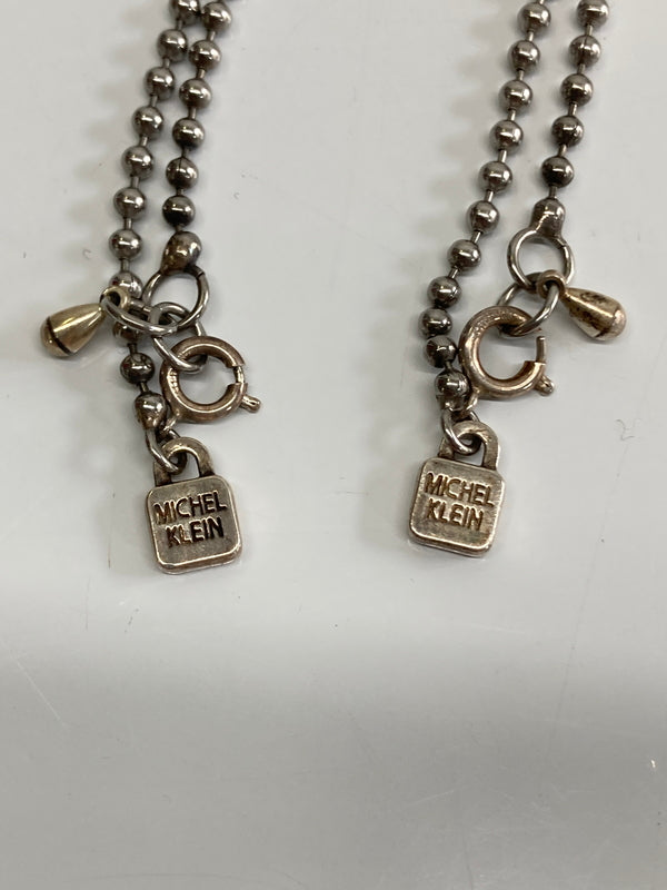 【中古品】【メンズ/レディース】 MICHEL KLEIN ミッシェルクラン PEACE SIGN PENDANT NECKLACE ピースマークペンダントネックレス アクセサリー 193-260917-YS-03-hon カラー：シルバー 万代Net店