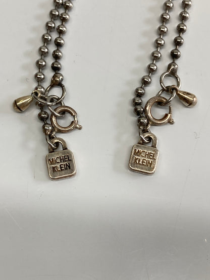 【中古品】【メンズ/レディース】 MICHEL KLEIN ミッシェルクラン PEACE SIGN PENDANT NECKLACE ピースマークペンダントネックレス アクセサリー 193-260917-YS-03-hon カラー：シルバー 万代Net店