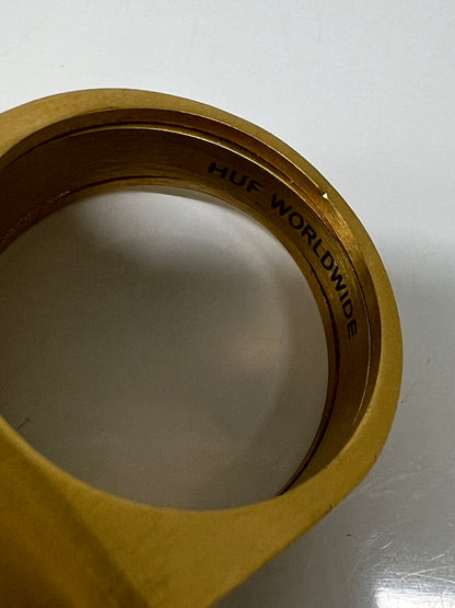 【中古品】【メンズ】 HUF ハフ CIRCLE H STASH RING サークル H スタッシュ リング アクセサリー 指輪 192-260727-kk-13-hon カラー：GOLD 21号 万代Net店