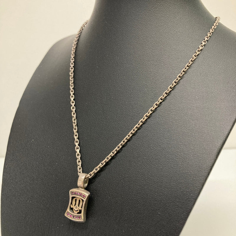 【中古品】【メンズ】 M's collection エムズコレクション SKULL STONE NECKLACE スカル ストーン ネックレス アクセサリー 191-260804-kk-25-hon カラー：シルバー 万代Net店