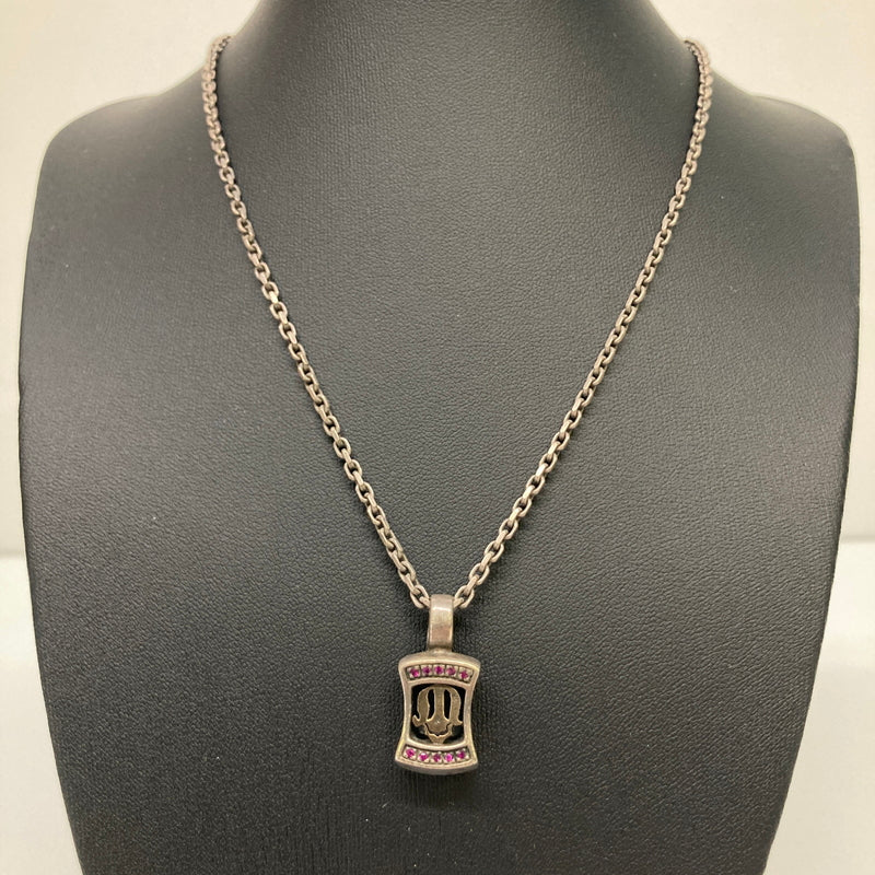 【中古品】【メンズ】 M's collection エムズコレクション SKULL STONE NECKLACE スカル ストーン ネックレス アクセサリー 191-260804-kk-25-hon カラー：シルバー 万代Net店
