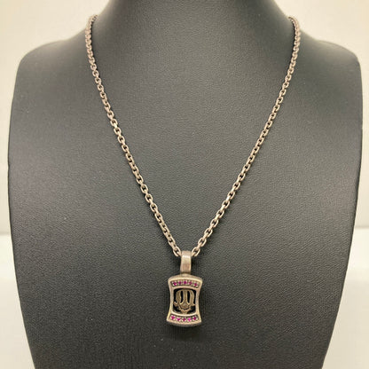 【中古品】【メンズ】 M's collection エムズコレクション SKULL STONE NECKLACE スカル ストーン ネックレス アクセサリー 191-260804-kk-25-hon カラー：シルバー 万代Net店