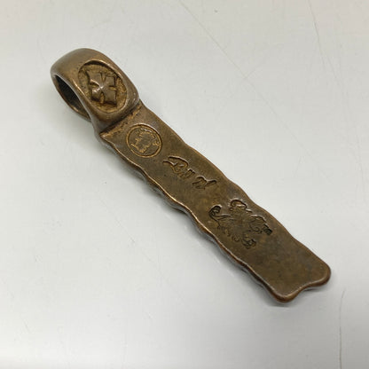 【中古品】【メンズ】 BILL WALL LEATHER ビルウォールレザー × REAL DEAL リアルディール 別注 コラボ LOGO C BAR CHARM ロゴ Cバー チャーム ペンダントトップ アクセサリー 192-260804-kk-27-hon カラー：ブラス 万代Net店