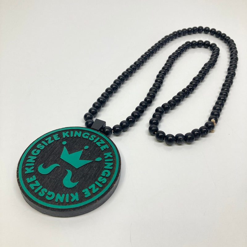 【中古品】【メンズ】 KINGSIZE キングサイズ × WOODLUM ウッドラム 別注 コラボ 13SS CIRCLE HiGE LOGO WOOD NECKLACE サークル ヒゲロゴ ウッドネックレス アクセサリー 193-260804-kk-28-hon カラー：ブラック 万代Net店