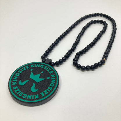 【中古品】【メンズ】 KINGSIZE キングサイズ × WOODLUM ウッドラム 別注 コラボ 13SS CIRCLE HiGE LOGO WOOD NECKLACE サークル ヒゲロゴ ウッドネックレス アクセサリー 193-260804-kk-28-hon カラー：ブラック 万代Net店