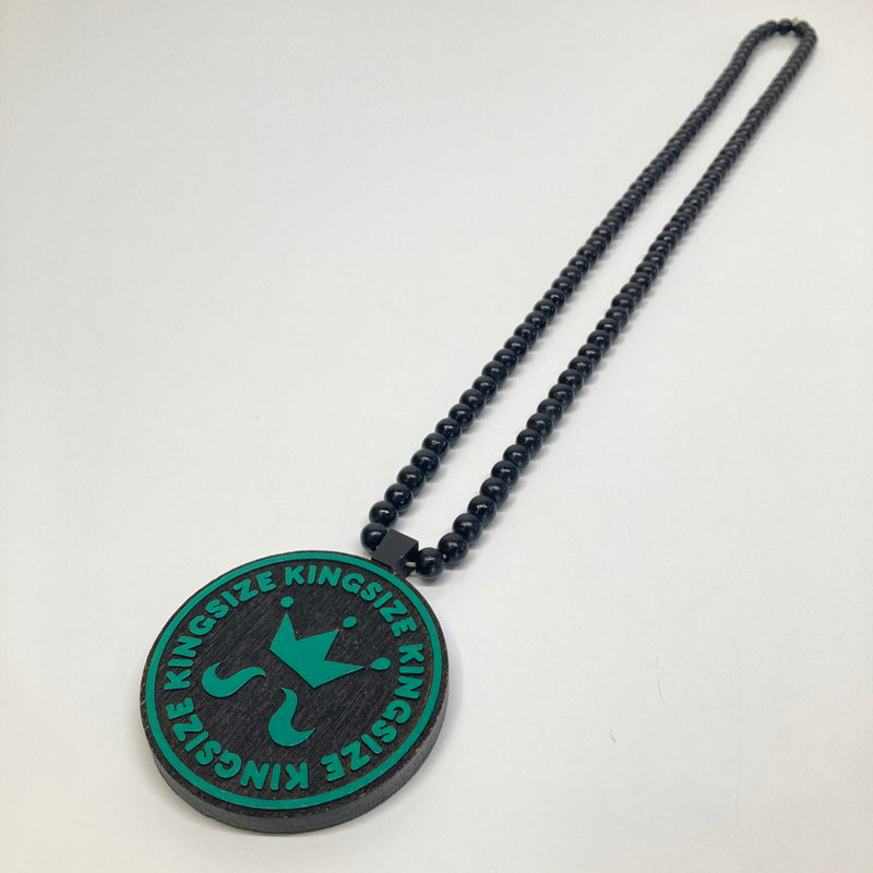 【中古品】【メンズ】 KINGSIZE キングサイズ × WOODLUM ウッドラム 別注 コラボ 13SS CIRCLE HiGE LOGO WOOD NECKLACE サークル ヒゲロゴ ウッドネックレス アクセサリー 193-260804-kk-28-hon カラー：ブラック 万代Net店