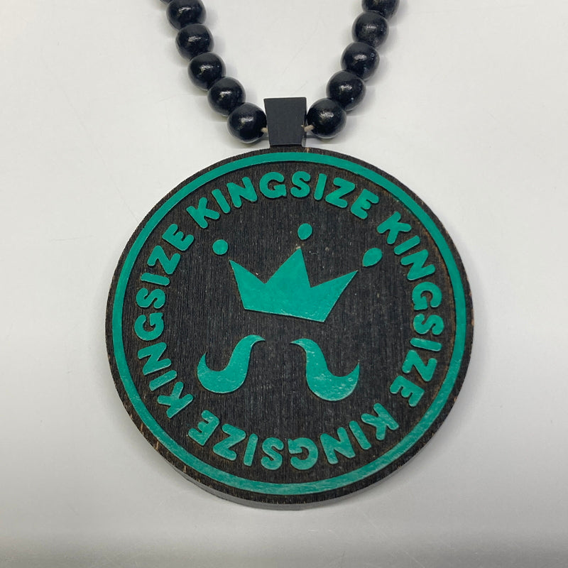 【中古品】【メンズ】 KINGSIZE キングサイズ × WOODLUM ウッドラム 別注 コラボ 13SS CIRCLE HiGE LOGO WOOD NECKLACE サークル ヒゲロゴ ウッドネックレス アクセサリー 193-260804-kk-28-hon カラー：ブラック 万代Net店