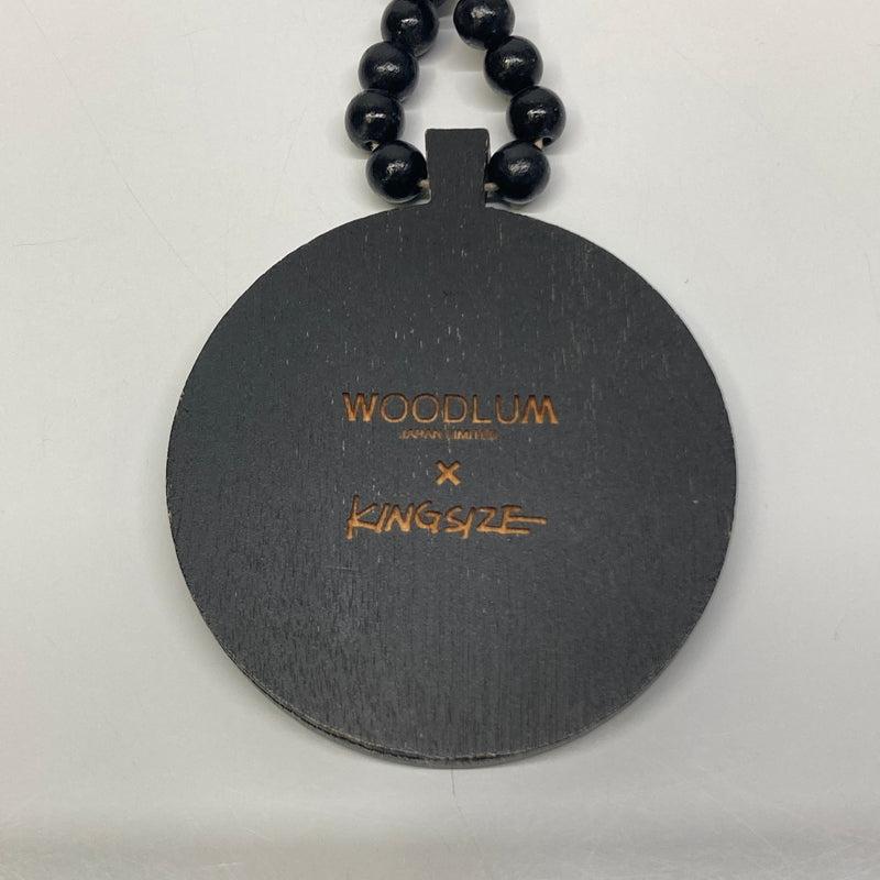 【中古品】【メンズ】 KINGSIZE キングサイズ × WOODLUM ウッドラム 別注 コラボ 13SS CIRCLE HiGE LOGO WOOD NECKLACE サークル ヒゲロゴ ウッドネックレス アクセサリー 193-260804-kk-28-hon カラー：ブラック 万代Net店