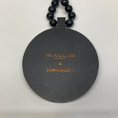 【中古品】【メンズ】 KINGSIZE キングサイズ × WOODLUM ウッドラム 別注 コラボ 13SS CIRCLE HiGE LOGO WOOD NECKLACE サークル ヒゲロゴ ウッドネックレス アクセサリー 193-260804-kk-28-hon カラー：ブラック 万代Net店
