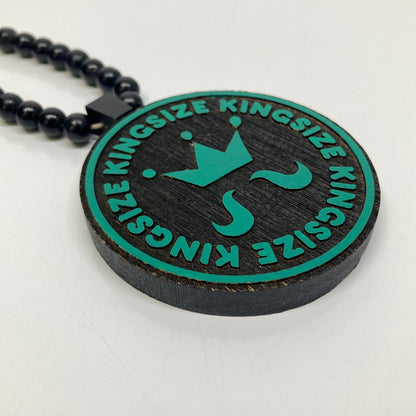 【中古品】【メンズ】 KINGSIZE キングサイズ × WOODLUM ウッドラム 別注 コラボ 13SS CIRCLE HiGE LOGO WOOD NECKLACE サークル ヒゲロゴ ウッドネックレス アクセサリー 193-260804-kk-28-hon カラー：ブラック 万代Net店