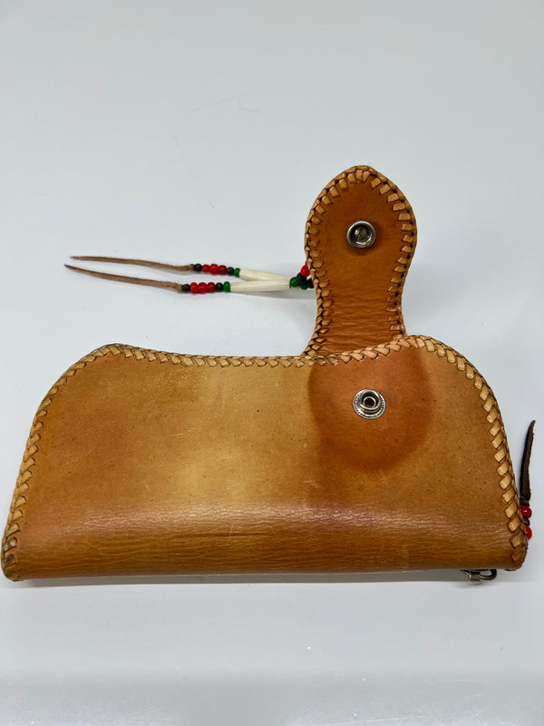 【中古品】【メンズ】 SAAD サード LEATHER BIKER WALLET レザーバイカーズウォレット 二つ折り長財布 ビーズカスタム コンチョ付き 200-260801-kk-36-hon カラー：NATURAL 万代Net店