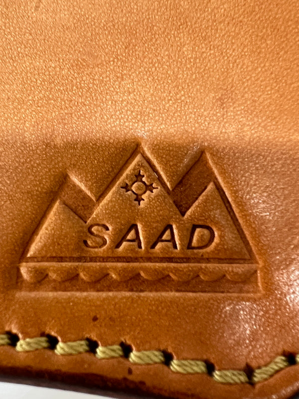 【中古品】【メンズ】 SAAD サード LEATHER BIKER WALLET レザーバイカーズウォレット 二つ折り長財布 ビーズカスタム コンチョ付き 200-260801-kk-36-hon カラー：NATURAL 万代Net店