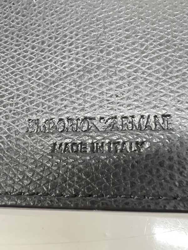 【中古品】【メンズ】 EMPORIO ARMANI エンポリオ・アルマーニ LEATHER LONG WALLET Y4R256 YAQ2E 81072 レザー ロングウォレット 二つ折り長財布 200-260801-kk-33-hon カラー：BLACK 万代Net店