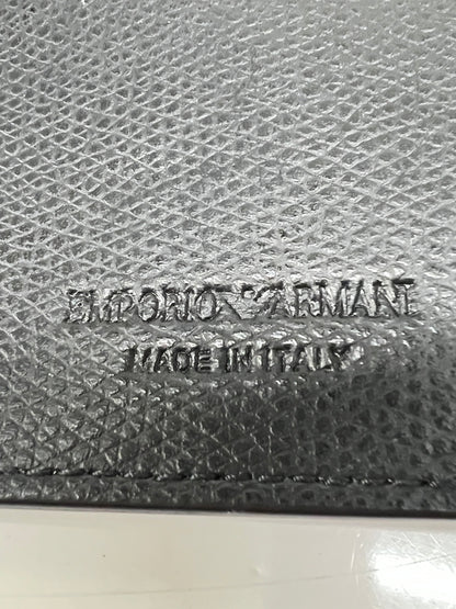 【中古品】【メンズ】 EMPORIO ARMANI エンポリオ・アルマーニ LEATHER LONG WALLET Y4R256 YAQ2E 81072 レザー ロングウォレット 二つ折り長財布 200-260801-kk-33-hon カラー：BLACK 万代Net店