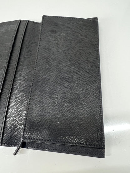 【中古品】【メンズ】 EMPORIO ARMANI エンポリオ・アルマーニ LEATHER LONG WALLET Y4R256 YAQ2E 81072 レザー ロングウォレット 二つ折り長財布 200-260801-kk-33-hon カラー：BLACK 万代Net店