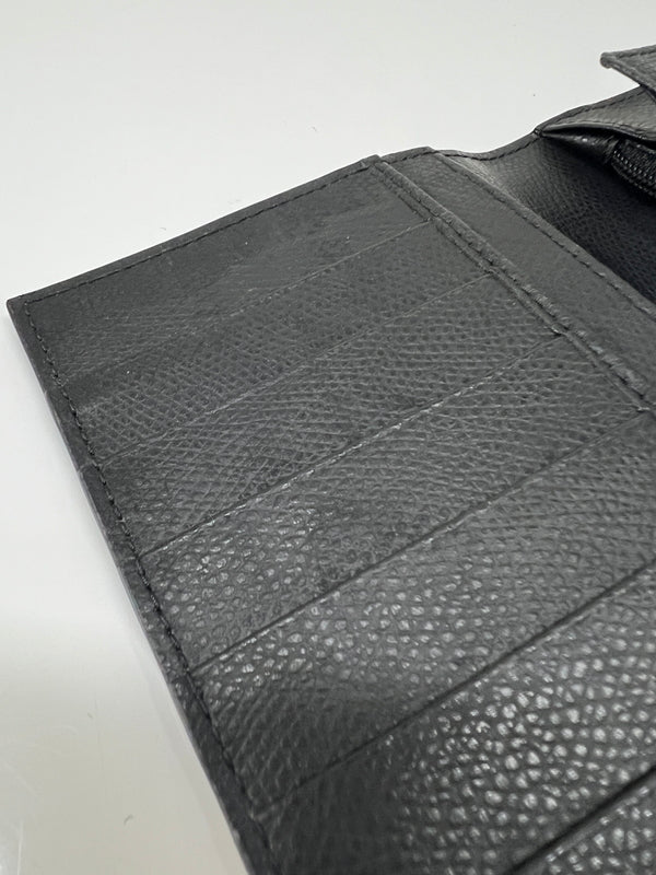 【中古品】【メンズ】 EMPORIO ARMANI エンポリオ・アルマーニ LEATHER LONG WALLET Y4R256 YAQ2E 81072 レザー ロングウォレット 二つ折り長財布 200-260801-kk-33-hon カラー：BLACK 万代Net店