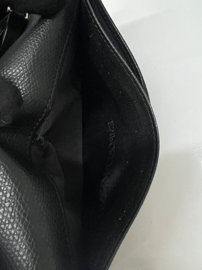 【中古品】【メンズ】 EMPORIO ARMANI エンポリオ・アルマーニ LEATHER LONG WALLET Y4R256 YAQ2E 81072 レザー ロングウォレット 二つ折り長財布 200-260801-kk-33-hon カラー：BLACK 万代Net店