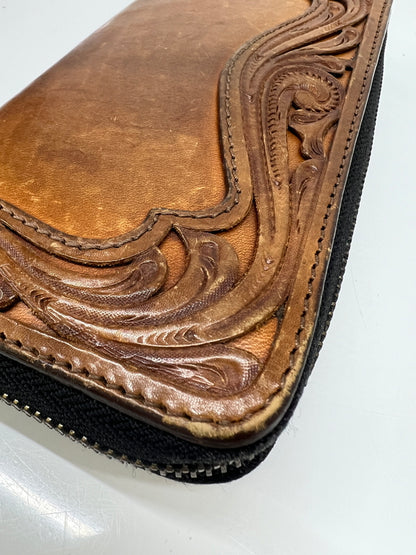 【中古品】【メンズ】 DAYSART デイズアート ARABESQE CARVING WALLET アラベスク カービングウォレット 長財布 ラウンドファスナーウォレット 200-260801-kk-37-hon カラー：NATURAL 万代Net店