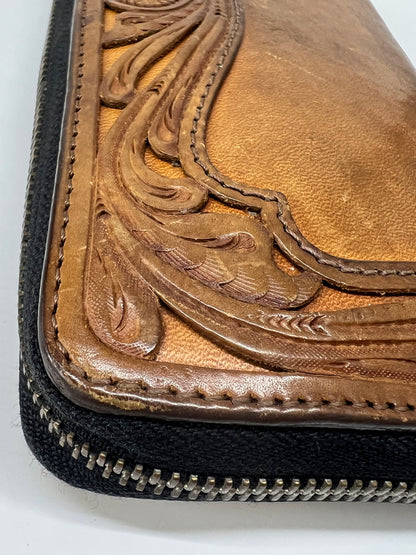 【中古品】【メンズ】 DAYSART デイズアート ARABESQE CARVING WALLET アラベスク カービングウォレット 長財布 ラウンドファスナーウォレット 200-260801-kk-37-hon カラー：NATURAL 万代Net店