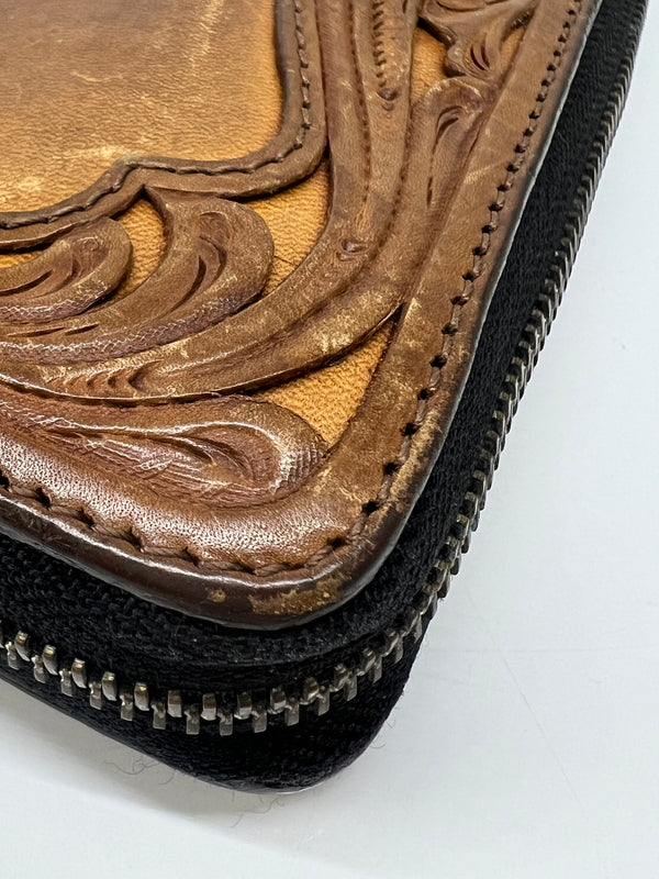 【中古品】【メンズ】 DAYSART デイズアート ARABESQE CARVING WALLET アラベスク カービングウォレット 長財布 ラウンドファスナーウォレット 200-260801-kk-37-hon カラー：NATURAL 万代Net店