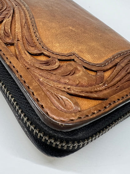 【中古品】【メンズ】 DAYSART デイズアート ARABESQE CARVING WALLET アラベスク カービングウォレット 長財布 ラウンドファスナーウォレット 200-260801-kk-37-hon カラー：NATURAL 万代Net店
