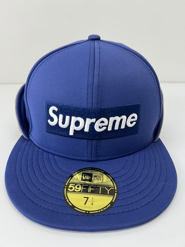 【中古品】【メンズ】 Supreme シュプリーム × NEW ERA ニューエラ 別注 コラボ 20AW WINDSTOPPER EARFLAP BOX LOGO NEW ERA ウィンドストッパー イヤーフラップ ボックスロゴ ニューエラ 帽子 149-260801-kk-12-hon サイズ：7 1/4 カラー：BLUE 万代Net店