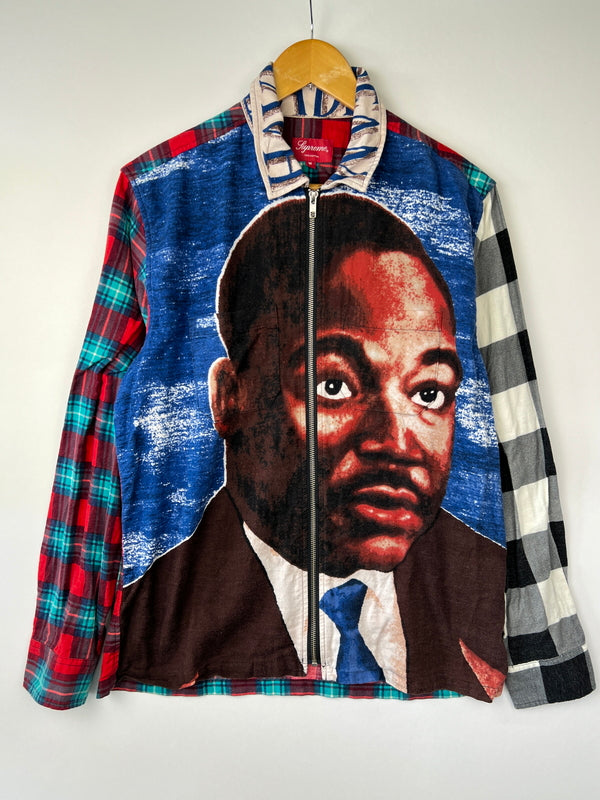 【中古品】【メンズ】 Supreme シュプリーム 18SS MLK ZIP UP FLANNEL SHIRT マーティン・ルーサー・キング・ジュニア ジップアップ フランネルシャツ 長袖 トップス 149-260801-kk-24-hon サイズ：M カラー：MULTICOLOR 万代Net店