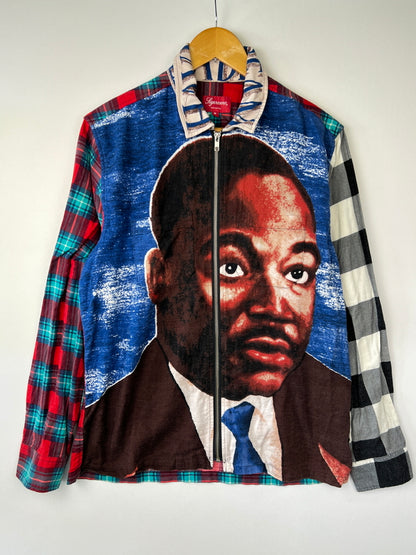 【中古品】【メンズ】 Supreme シュプリーム 18SS MLK ZIP UP FLANNEL SHIRT マーティン・ルーサー・キング・ジュニア ジップアップ フランネルシャツ 長袖 トップス 149-260801-kk-24-hon サイズ：M カラー：MULTICOLOR 万代Net店