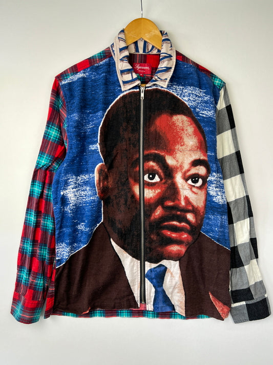 【中古品】【メンズ】 Supreme シュプリーム 18SS MLK ZIP UP FLANNEL SHIRT マーティン・ルーサー・キング・ジュニア ジップアップ フランネルシャツ 長袖 トップス 149-260801-kk-24-hon サイズ：M カラー：MULTICOLOR 万代Net店