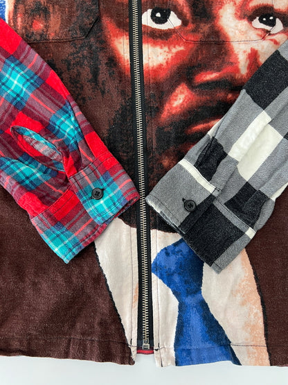 【中古品】【メンズ】 Supreme シュプリーム 18SS MLK ZIP UP FLANNEL SHIRT マーティン・ルーサー・キング・ジュニア ジップアップ フランネルシャツ 長袖 トップス 149-260801-kk-24-hon サイズ：M カラー：MULTICOLOR 万代Net店
