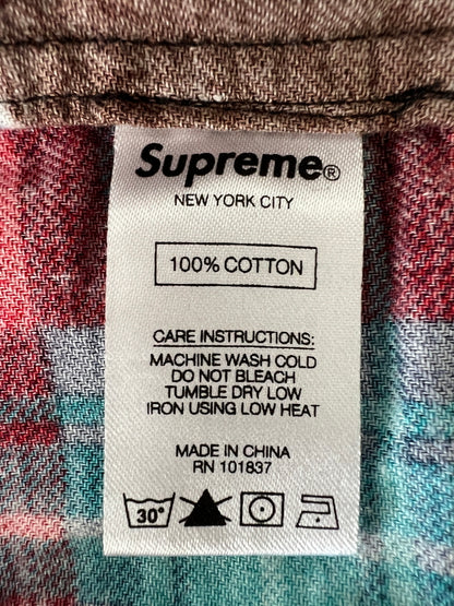 【中古品】【メンズ】 Supreme シュプリーム 18SS MLK ZIP UP FLANNEL SHIRT マーティン・ルーサー・キング・ジュニア ジップアップ フランネルシャツ 長袖 トップス 149-260801-kk-24-hon サイズ：M カラー：MULTICOLOR 万代Net店