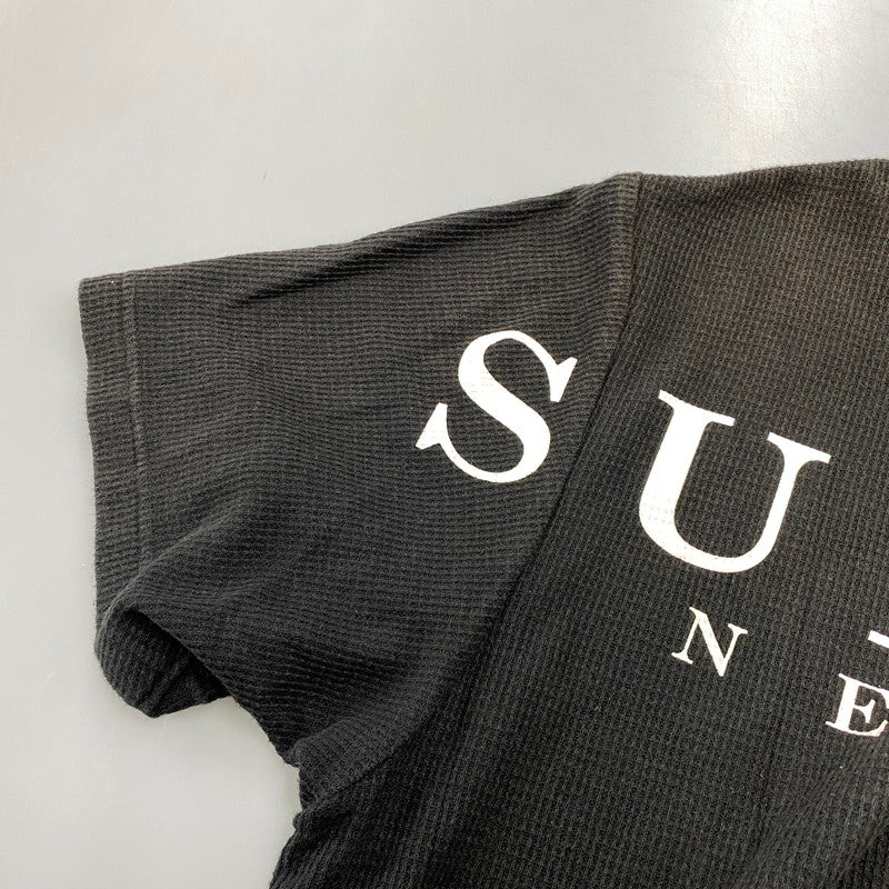 【中古品】【メンズ】 SUPREME シュプリーム 19SS STRIPE RIB WAFFLE TOP ストライプ リブ ワッフル トップ トップス 半袖 149-260706-cs-02-izu サイズ：M カラー：ブラック 万代Net店