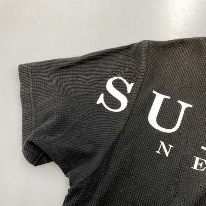 【中古品】【メンズ】 SUPREME シュプリーム 19SS STRIPE RIB WAFFLE TOP ストライプ リブ ワッフル トップ トップス 半袖 149-260706-cs-02-izu サイズ：M カラー：ブラック 万代Net店