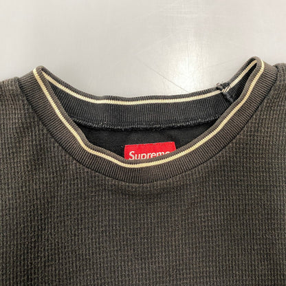 【中古品】【メンズ】 SUPREME シュプリーム 19SS STRIPE RIB WAFFLE TOP ストライプ リブ ワッフル トップ トップス 半袖 149-260706-cs-02-izu サイズ：M カラー：ブラック 万代Net店