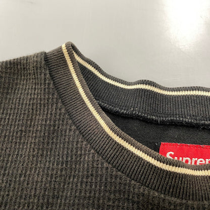 【中古品】【メンズ】 SUPREME シュプリーム 19SS STRIPE RIB WAFFLE TOP ストライプ リブ ワッフル トップ トップス 半袖 149-260706-cs-02-izu サイズ：M カラー：ブラック 万代Net店