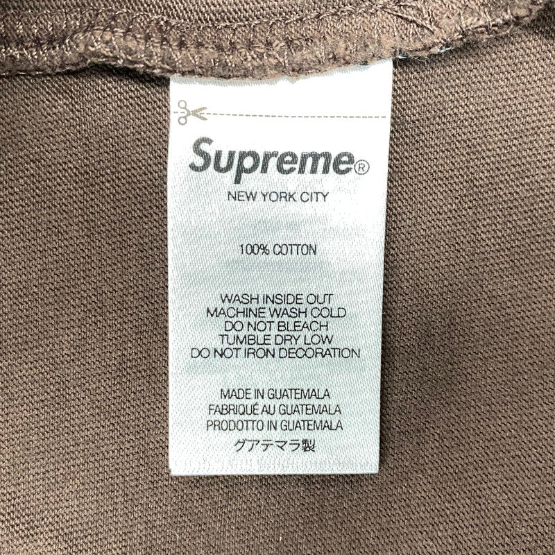 【中古品】【メンズ】 SUPREME シュプリーム ARABIC LOGO WASHED SS TEE アラビック ロゴ ウォッシュド ショートスリーブ Tシャツ トップス 半袖 149-260706-cs-03-izu サイズ：L カラー：ブラウン 万代Net店