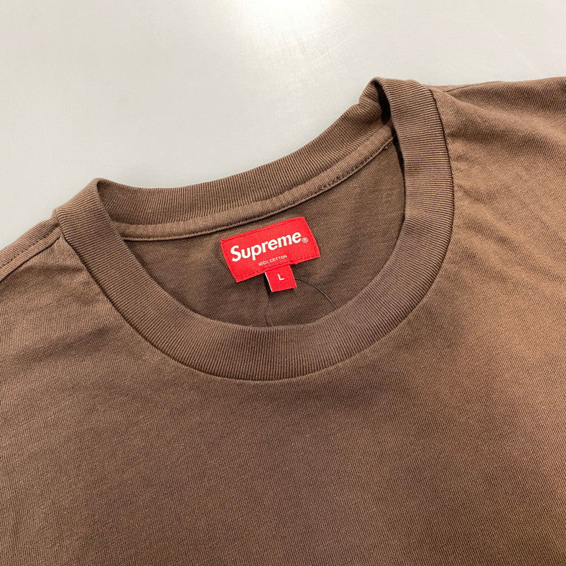 【中古品】【メンズ】 SUPREME シュプリーム ARABIC LOGO WASHED SS TEE アラビック ロゴ ウォッシュド ショートスリーブ Tシャツ トップス 半袖 149-260706-cs-03-izu サイズ：L カラー：ブラウン 万代Net店