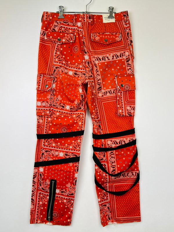 【中古品】【メンズ】 ROGIC ロジック PAISLEY BONDAGE PANTS RG-002 ペイズリー ボンテージ パンツ ボトムス 153-260808-SH-14-hon サイズ：S カラー：レッド 万代Net店