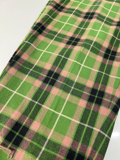 【中古品】【メンズ】 LAD MUSICIAN ラッドミュージシャン 18SS TARTAN CHECK TWO TUCK WIDE SLACKS 2118-572 タータン チェック 2タック ワイド スラックス ボトムス 151-260808-SH-15-hon サイズ：42 カラー：グリーン 万代Net店