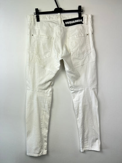 【中古品】【メンズ】 DSQUARED2 ディースクエアード 19AW TIDY BIKER JEAN S74LB0619 S39781 ティディー バイカー ジーンズ ボトムス デニムパンツ 153-260803-kk-17-hon サイズ：50 カラー：ホワイト 万代Net店