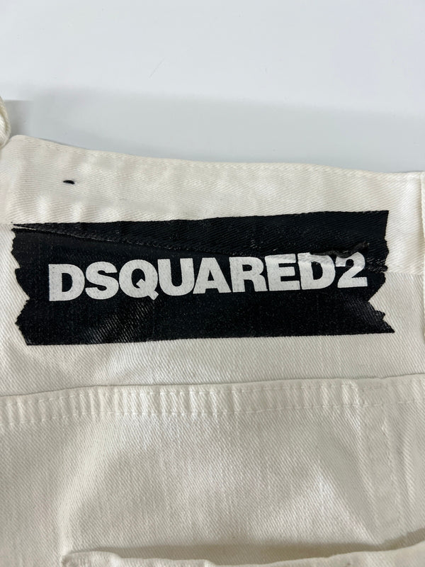 【中古品】【メンズ】 DSQUARED2 ディースクエアード 19AW TIDY BIKER JEAN S74LB0619 S39781 ティディー バイカー ジーンズ ボトムス デニムパンツ 153-260803-kk-17-hon サイズ：50 カラー：ホワイト 万代Net店