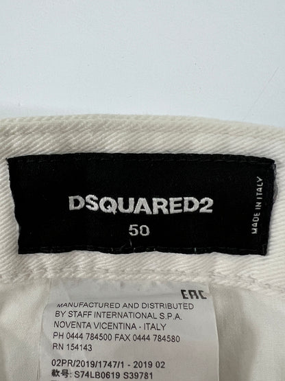 【中古品】【メンズ】 DSQUARED2 ディースクエアード 19AW TIDY BIKER JEAN S74LB0619 S39781 ティディー バイカー ジーンズ ボトムス デニムパンツ 153-260803-kk-17-hon サイズ：50 カラー：ホワイト 万代Net店