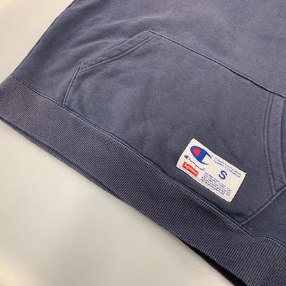 【中古品】【メンズ】 SUPREME×CHAMPION シュプリーム×チャンピオン 19SS OUTLINE HOODED SWEATSHIRT アウトライン フーデッド スウェットシャツ トップス 長袖 149-260711-cs-07-izu サイズ：S カラー：ネイビー 万代Net店