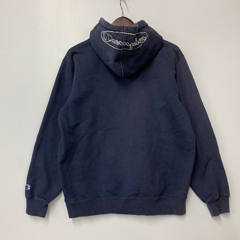 【中古品】【メンズ】 SUPREME×CHAMPION シュプリーム×チャンピオン 19SS OUTLINE HOODED SWEATSHIRT アウトライン フーデッド スウェットシャツ トップス 長袖 149-260711-cs-07-izu サイズ：S カラー：ネイビー 万代Net店