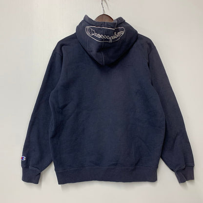 【中古品】【メンズ】 SUPREME×CHAMPION シュプリーム×チャンピオン 19SS OUTLINE HOODED SWEATSHIRT アウトライン フーデッド スウェットシャツ トップス 長袖 149-260711-cs-07-izu サイズ：S カラー：ネイビー 万代Net店