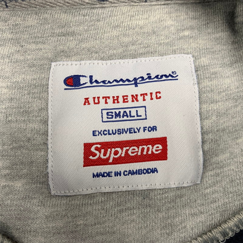 【中古品】【メンズ】 SUPREME×CHAMPION シュプリーム×チャンピオン 19SS OUTLINE HOODED SWEATSHIRT アウトライン フーデッド スウェットシャツ トップス 長袖 149-260711-cs-07-izu サイズ：S カラー：ネイビー 万代Net店